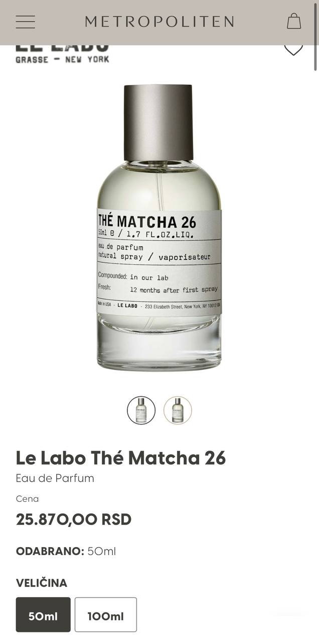 Le Labo The Matcha 26 50 ml