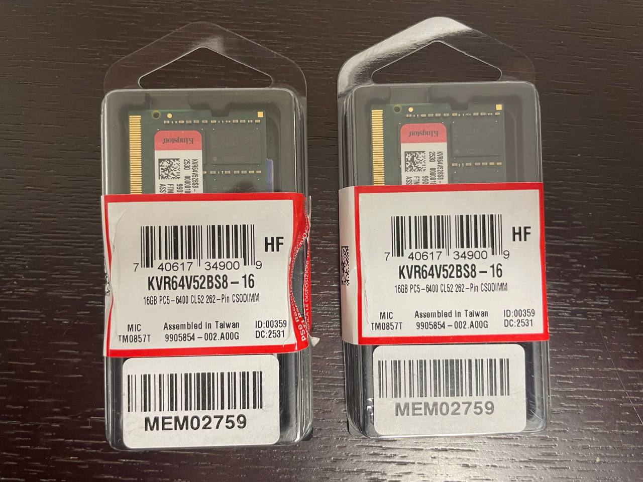 Radna memorija Kingston KVR64V52BS8-16 SODIMM DDR5