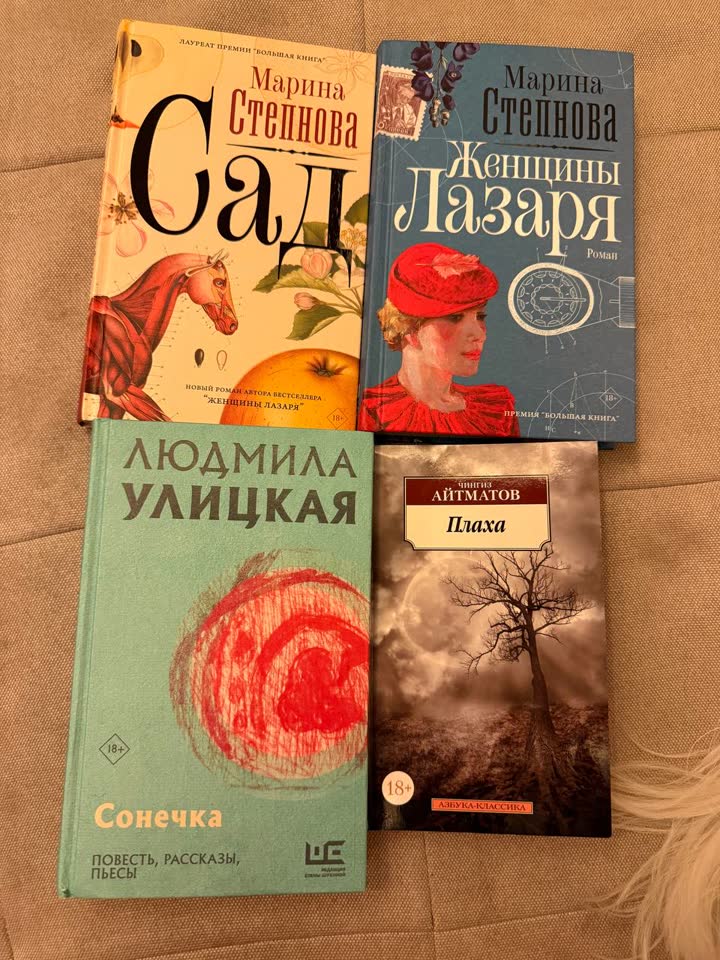 Книги: Степанова, Улицкая, Айтматов