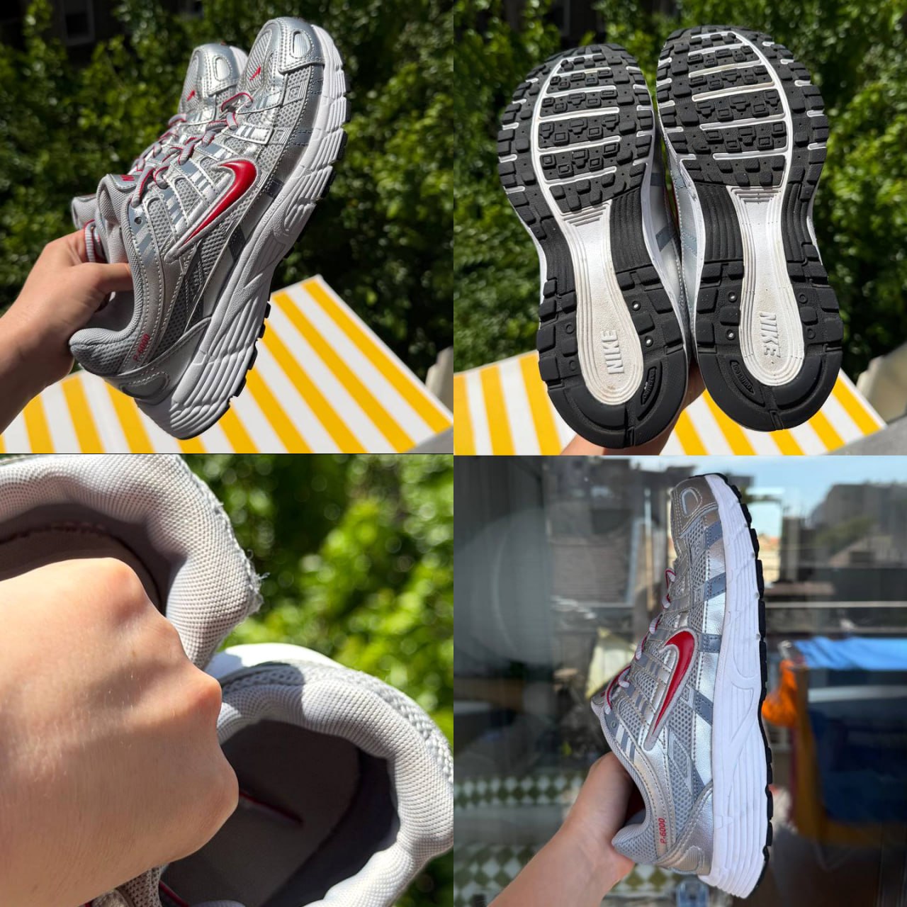 Nike P-6000 "Metallic Silver / Varsity Red"