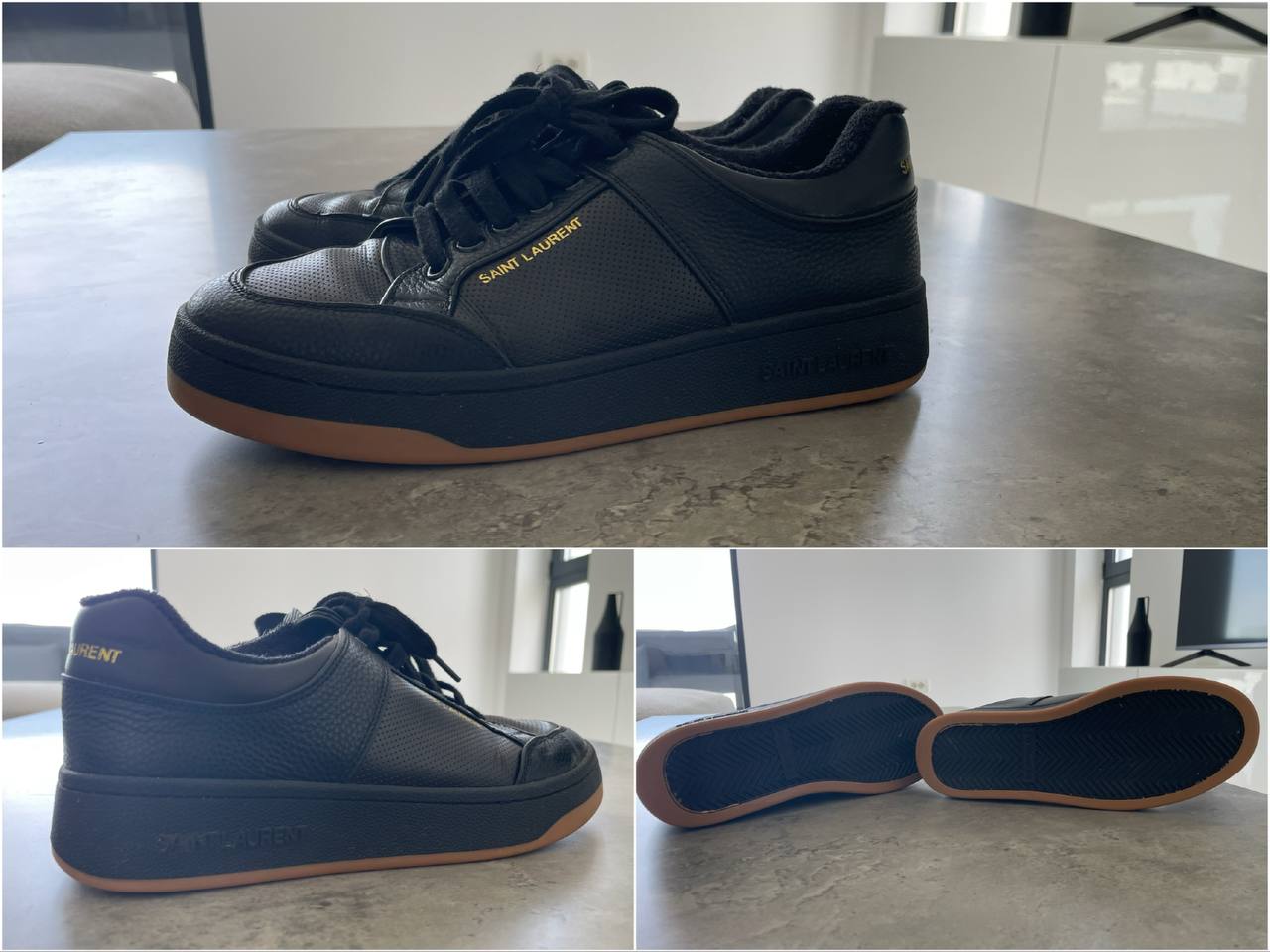 Кожаные кроссовки Saint Laurent 38р.