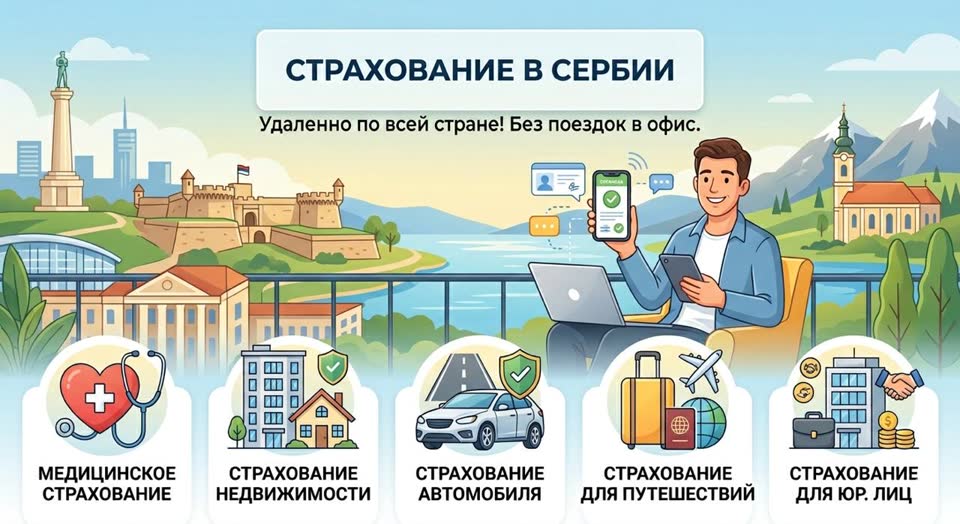 Страхование по всей Сербии