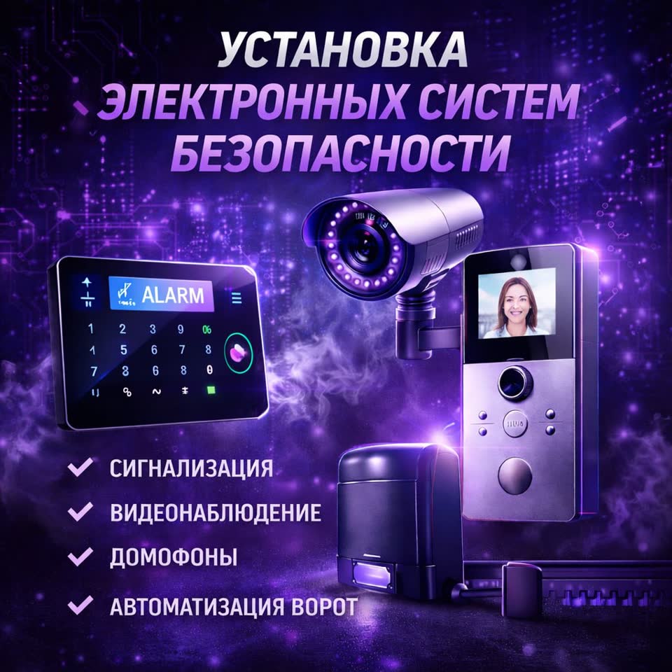 Установка систем безопасности и видеонаблюдения